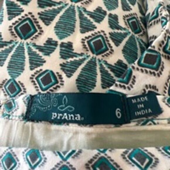Women's Prana Blue and Green A-Line Skirt Size 6 - Picture 5 of 5
